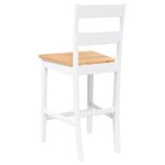 VidaXL Tabourets de bar 2 Pièces blanc bois massif d'hévéa