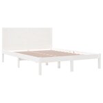 vidaXL Cadre de lit sans matelas blanc 140x200 cm bois de pin massif