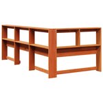 vidaXL Tête de lit de bibliothèque en forme de L bois massif de pin