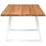 vidaXL Table à manger marron clair bois de chêne massif rectangulaire