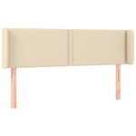 vidaXL Tête de lit à LED Crème 147x16x78/88 cm Tissu