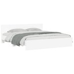 vidaXL Cadre de lit avec LED sans matelas blanc 180x200 cm