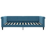 vidaXL Lit de jour avec matelas bleu 100x200 cm velours