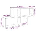 vidaXL Étagère murale chêne artisanal 100x18x53 cm bois d'ingénierie