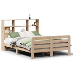 vidaXL Cadre de lit sans matelas 135x190 cm bois de pin massif