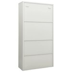 vidaXL Armoire de bureau Gris clair 90x40x180 cm Acier