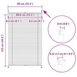 vidaXL Store plissé 90x125 cm Blanc