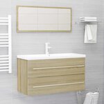 vidaXL Ensemble de meubles de bain 2 Pièces Chêne sonoma Aggloméré