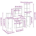 vidaXL Ensemble de mobilier de salle de bain avec stockage 4 Pièces Noir