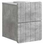 vidaXL Cabinet de chevet mural Gris béton 33 x 34 5 x 43 cm