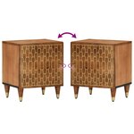 vidaXL Tables de chevet 2 Pièces 40x33x46 cm Bois de manguier solide