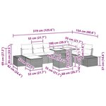 vidaXL Ensemble de canapé de jardin 9 Pièces Gris Poly rotin