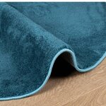 vidaXL Tapis OVIEDO à poils courts turquoise Ø 160 cm