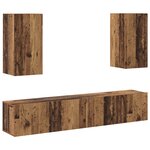vidaXL Ensemble meuble TV 4 Pièces Bois ancien 160 x 30 x 30 cm