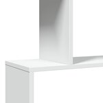 vidaXL Bibliothèque séparateur de pièce à 3 niveaux Blanc 70 x 24 x 97 cm Bois d'ingénierie