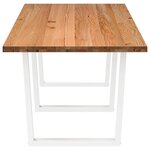 vidaXL Table à manger avec bord naturel 280x100x74cm bois massif chêne