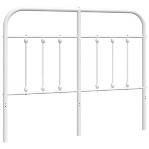 vidaXL Tête de lit de remplacement métal blanc 120 cm