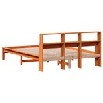 vidaXL Lit bibliothèque sans matelas cire marron 120x190cm pin massif