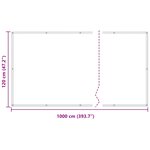 vidaXL Écran de balcon Bordeaux 120 x 1000 cm Oxford alu enduit de PU