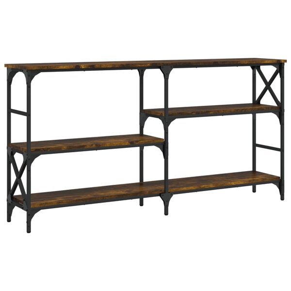 vidaXL Table console chêne fumé 150x29x76 5 cm bois d'ingénierie
