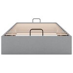 vidaXL Cadre de lit ottoman sans matelas gris clair 100x200 cm tissu