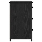 vidaXL Cabinet de chevet avec tiroir 2 Pièces Chêne noir 40 x 36 x 60 cm