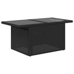 vidaXL Salon de jardin 9 Pièces avec coussins noir résine tressée