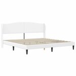 vidaXL Cadre de lit avec tête de lit Blanc 180 x 200 cm Simili cuir