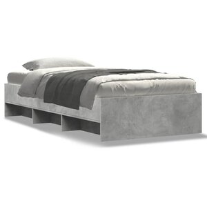 vidaXL Cadre de lit sans matelas sonoma gris 90x200 cm