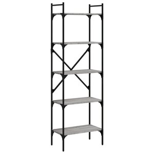 vidaXL Bibliothèque à 5 niveaux sonoma gris 56x31 5x174 cm
