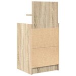 vidaXL Table de chevet avec 2 tiroirs chêne sonoma 38x34x80 cm