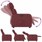 vidaXL Fauteuil inclinable électrique Rouge bordeaux Similicuir