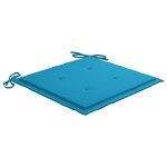 vidaXL Chaises de jardin lot de 6 avec coussins Bois de teck massif