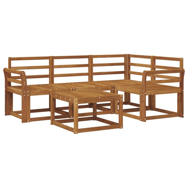 vidaXL Ensemble de canapés d'extérieur 5 pc Naturel