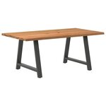 vidaXL Table à manger marron clair bois de chêne massif rectangulaire