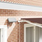 vidaXL Auvent manuel rétractable avec LED marron 300x250 cm