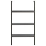 vidaXL Étagère inclinée à 3 niveaux Noir 64x35x120 5 cm