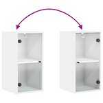 vidaXL Armoire murale avec portes en verre blanc 35x37x68 5 cm