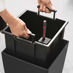 LECHUZA Jardinière Cubico Color 40 ALL-IN-ONE ardoise 13158