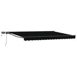 vidaXL Cadre de store manuel avec LEDs Noir et anthracite 4 × 3 m