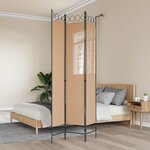 vidaXL Paravent à 3 panneaux Beige 120 x 220 cm Tissu