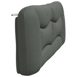 vidaXL Coussin de tête de lit gris foncé 200 cm tissu