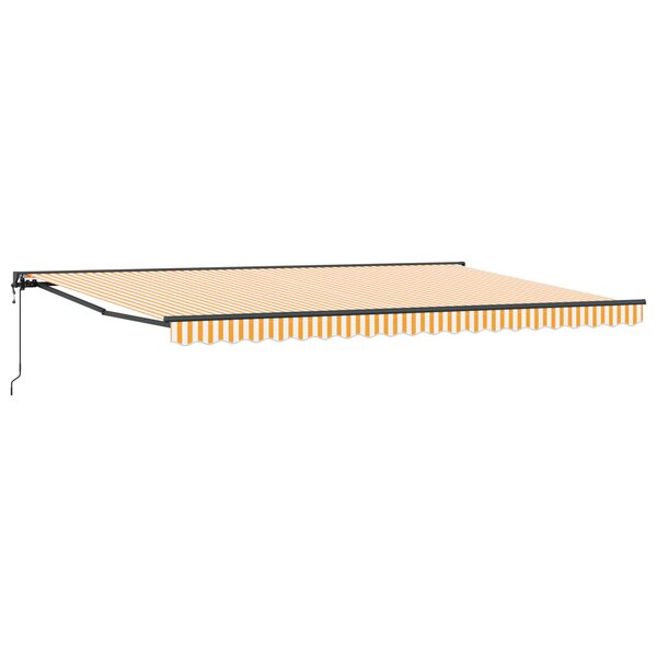 vidaXL Auvent Rétractable Jaune et blanc 500 × 300 cm