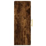 vidaXL Armoire murale chêne fumé 34 5x34x90 cm bois d'ingénierie