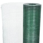 vidaXL Grillage Acier galvanisé et revêtement en PVC 25 x 1 m Vert