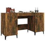 vidaXL Bureau Chêne fumé 140x50x75 cm Bois d'ingénierie