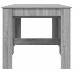 vidaXL Table à dîner 180 x 85 x 75 cm Bois d'ingénierie Sonoma gris