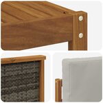 vidaXL Ensemble de canapés d'extérieur 5 pc Naturel et gris clair