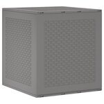 vidaXL Boîte de rangement de jardin Gris clair 55x53x57 cm PP