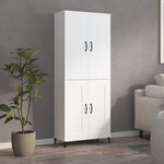 vidaXL Buffet haut Blanc 70x34x180 cm Bois d'ingénierie